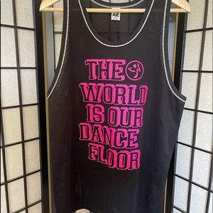 Zumba Athletic Style Tank Top, World Tour, Size Large